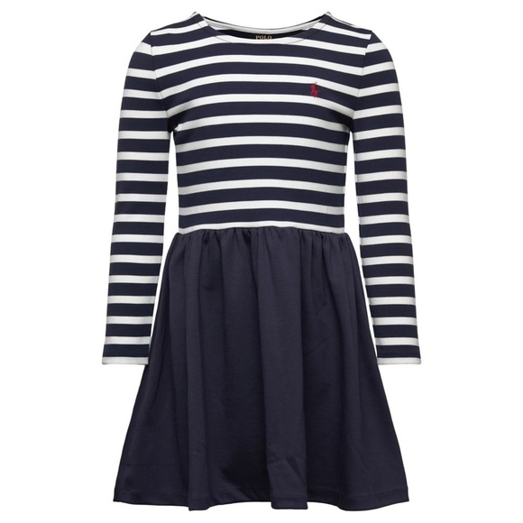 RALPH LAUREN • Polo Striped Stretch Ponte Dress - Picture 1 of 5